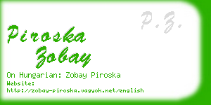 piroska zobay business card